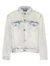 Ksubi Oh G Phase Out Stencil Denim Jacket In White
