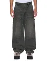 Ksubi Operator Mekanic Relaxed Fit Cargo Jeans In Gray In Gray