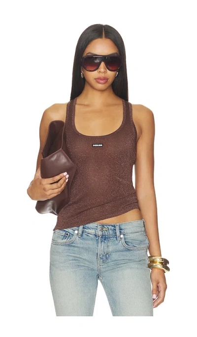 Ksubi Origin Knit Tank Top In Brown