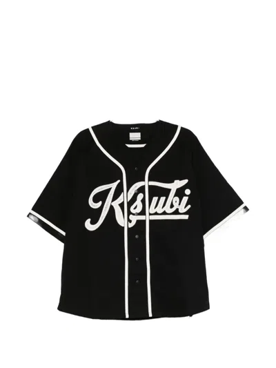 Ksubi Outfield Ss Button Logo T-shirt In Black