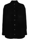 Ksubi Oversized Long Sleeve Shirt With Classic Collar In Black
