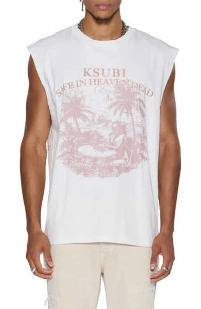 Ksubi Paradiso Cutoff Muscle Tee In White