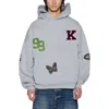 Ksubi The Patched Ekcess Oversized Fit Hoodie In Gray