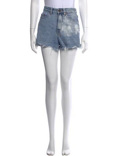 Pre-owned Ksubi Patterned Mini Shorts In Blue