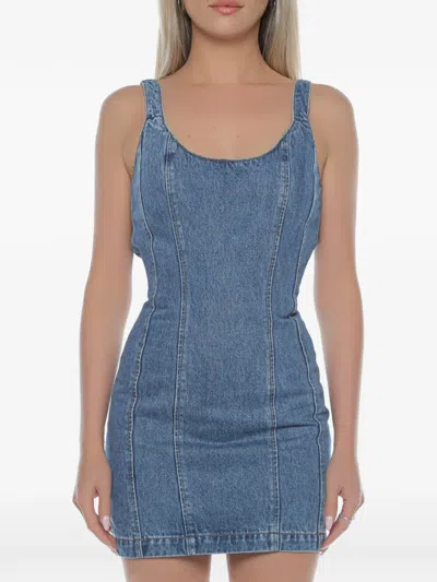 Ksubi Pinnie Panelled Mini Dress In Blue