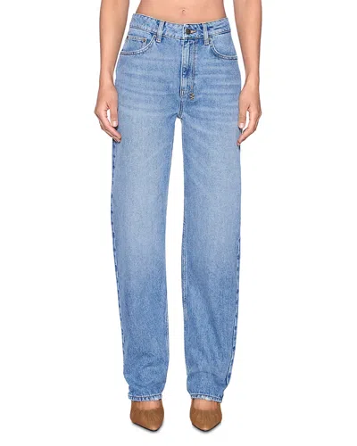 Ksubi Playback 2.0 Horizon Mid Rise Straight Jeans In Denim In Blue