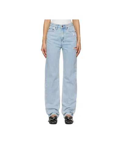 Ksubi Blue Playback Rollin Kut Out Jeans In Denim