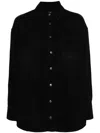 Ksubi Oversized Long Sleeve Shirt With Classic Collar In Black