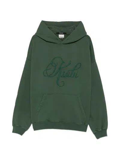 Ksubi Prestige Ekcess Logo-embroidered Hoodie In Green