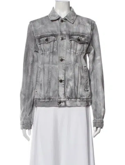 Pre-owned Ksubi Printed Denim Jacket In Gray