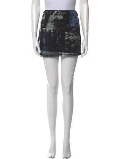 Pre-owned Ksubi Printed Mini Skirt In Black