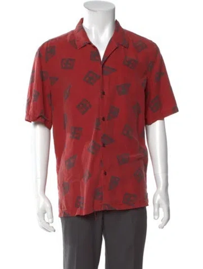 Pre-owned Ksubi Printed Short Sleeve Shirt In Red