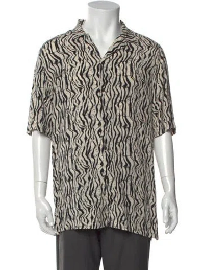Pre-owned Ksubi Printed Short Sleeve Shirt W/ Tags In Neutral