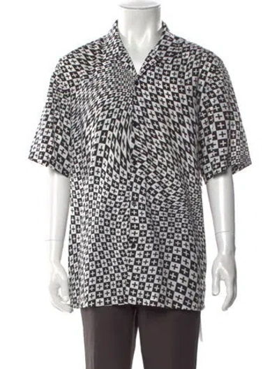 Pre-owned Ksubi Printed Short Sleeve Shirt In White