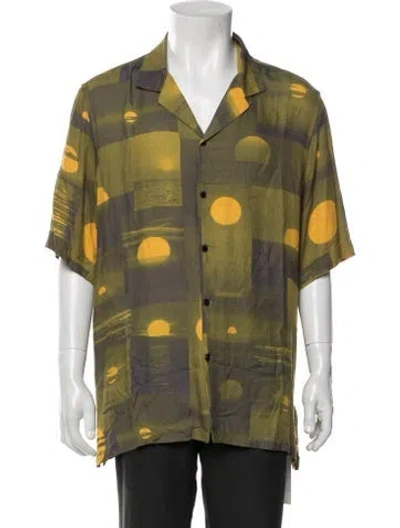 Pre-owned Ksubi Printed Three-quarter Sleeve Shirt In Green