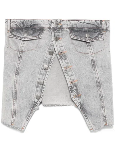 Ksubi Retro Bustier Top In Grey