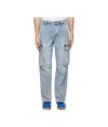 Ksubi Riot Dynamo Cross-stitch Cargo Jeans In Gray