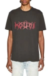 Ksubi Sabbath Kash Faded Graphic T-shirt In Black