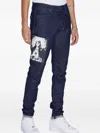 Ksubi Saint Jean Patchwork Straight-leg Jeans In Blue
