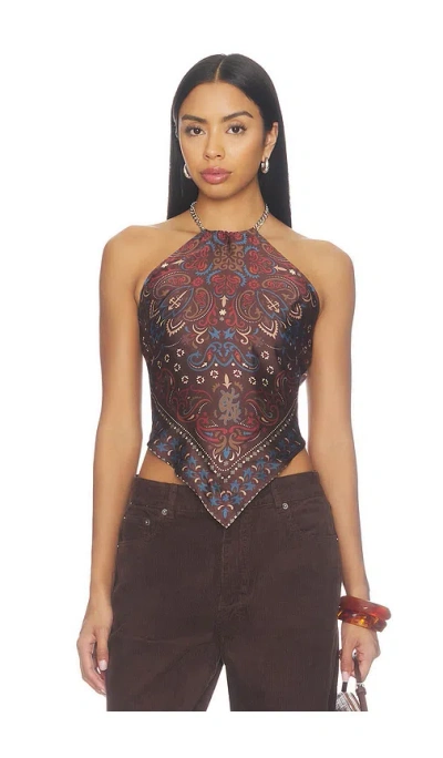 Ksubi Scarf Folk Bandana Top In Multi