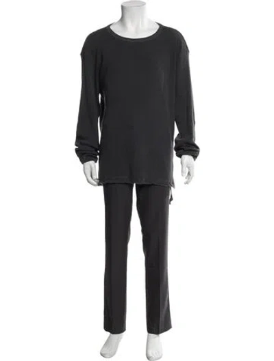 Pre-owned Ksubi Scoop Neck Long Sleeve Sweatshirt In Gray