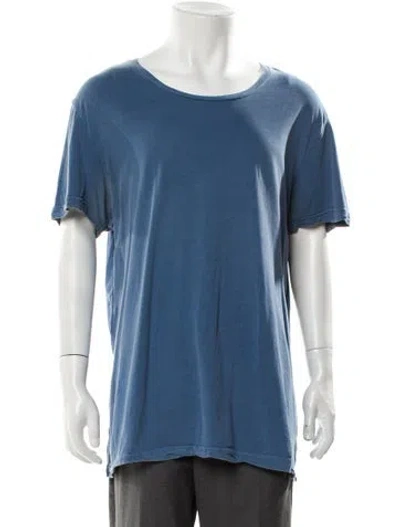 Pre-owned Ksubi Scoop Neck Short Sleeve T-shirt In Blue