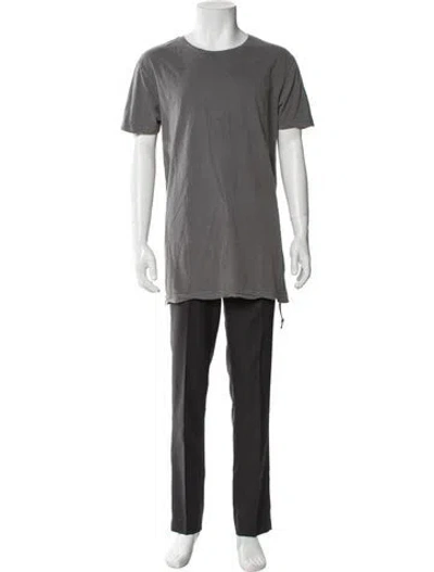 Pre-owned Ksubi Scoop Neck Short Sleeve T-shirt In Gray