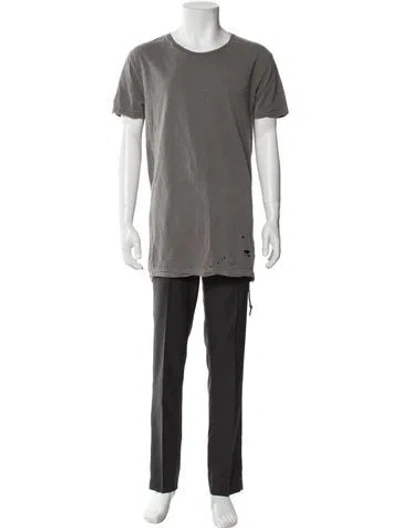 Pre-owned Ksubi Scoop Neck Short Sleeve T-shirt In Gray