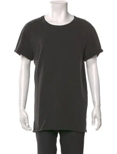 Pre-owned Ksubi Scoop Neck Short Sleeve T-shirt In Gray