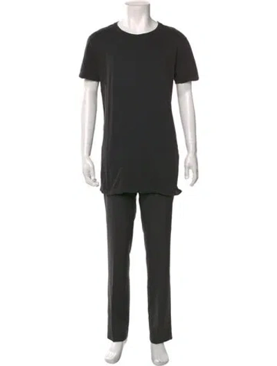 Pre-owned Ksubi Scoop Neck Short Sleeve T-shirt In Gray