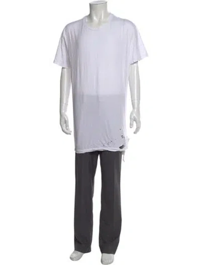 Pre-owned Ksubi Scoop Neck Short Sleeve T-shirt In Gray