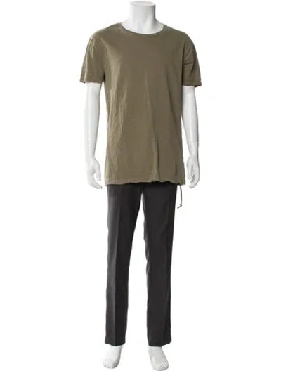 Pre-owned Ksubi Scoop Neck Short Sleeve T-shirt In Green