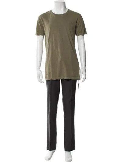 Pre-owned Ksubi Scoop Neck Short Sleeve T-shirt In Green