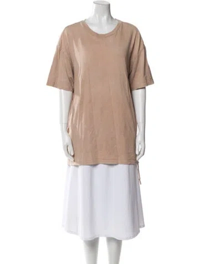 Pre-owned Ksubi Scoop Neck Short Sleeve T-shirt In Neutral