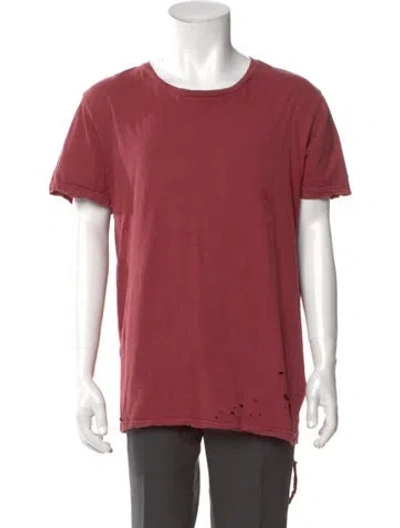 Pre-owned Ksubi Scoop Neck Short Sleeve T-shirt In Red