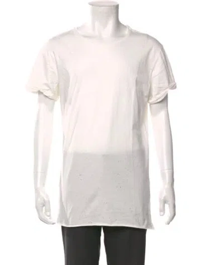 Pre-owned Ksubi Scoop Neck Short Sleeve T-shirt In White