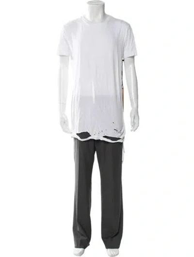 Pre-owned Ksubi Scoop Neck Short Sleeve T-shirt In White