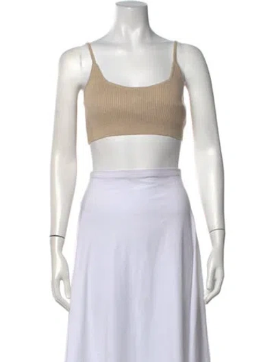 Pre-owned Ksubi Scoop Neck Sleeveless Crop Top In Black