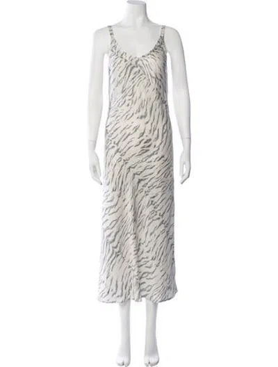Pre-owned Ksubi Silk Midi Length Dress In White