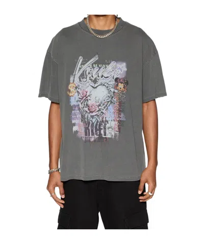 Ksubi Sketch Ekcess Oversized T-shirt In Gray