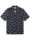 Ksubi Skript Print Camp Shirt In Black