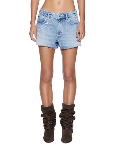 Ksubi Slouch Venice Mid Rise Jean Shorts In Denim In Blue