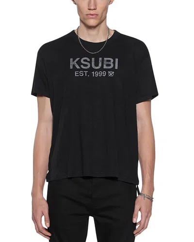 Ksubi Slub Logo T-shirt In Black