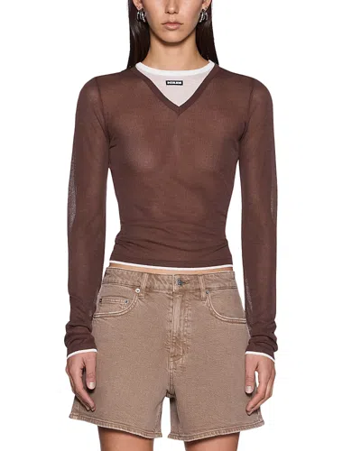 Ksubi Sott Layered Long Sleeve Top In Brown