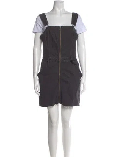 Pre-owned Ksubi Square Neckline Mini Dress W/ Tags In Gray