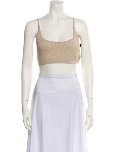 Pre-owned Ksubi Square Neckline Sleeveless Crop Top W/ Tags In Neutral