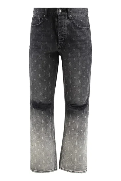 Ksubi Straight Leg Jeans In Gray