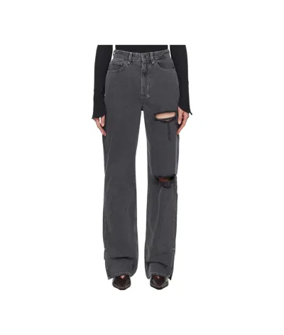Ksubi Straight Playback Jeans In Gray Washed