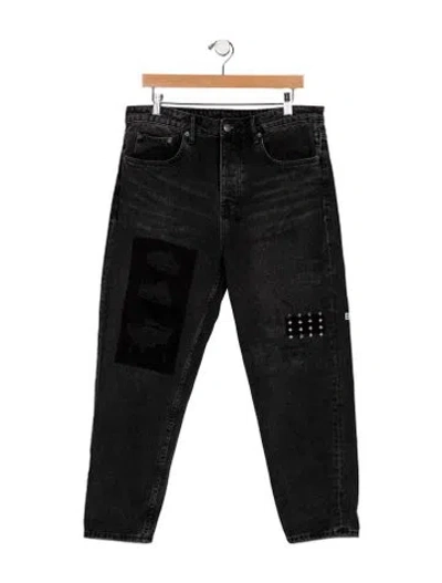 Pre-owned Ksubi Straight-leg Jeans In Black