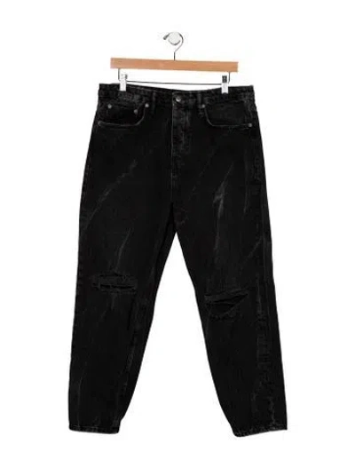 Pre-owned Ksubi Straight-leg Jeans In Black